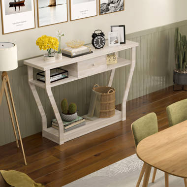 カウンターテーブル・ハイテーブル d-bodhi celebes console table Ambella Home Collection Sculpted 74'' Solid Wood Top Console
